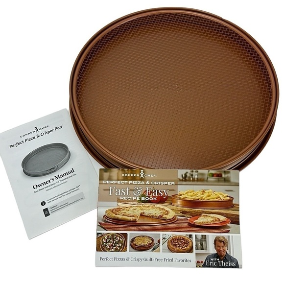 Copper Chef Perfect Pizza & Crisper Pan Guilt Free Fried Favorites - Picture 1 of 9